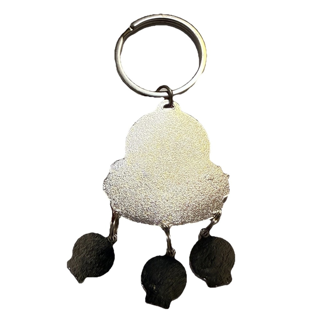 Vintage Skeleton Skull Keychain Pendant "Day Of The Dead" Metal Bag Charm Mexico - Picture 6 of 7